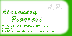 alexandra pivarcsi business card